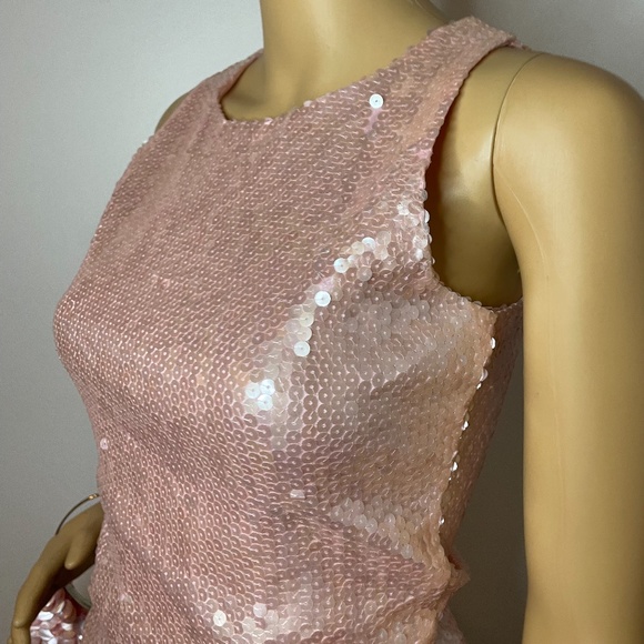 Vintage Oscar de la renta pink sequin tank top! - Picture 5 of 11